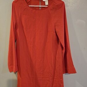 H&M Vibrant Orange Long Sleeve Dress